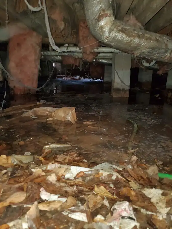 Crawl space flood assessment for Commercial Water Damage Restoration in Fort Dodge